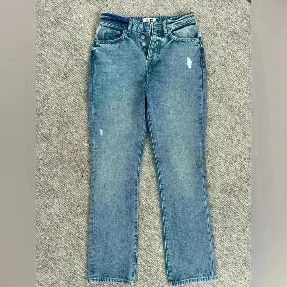 Lovers + Friends Revolve Reece High Rise Rigid Slim Straight Jeans Size 25
